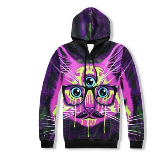 SzBlaze Brand New Unisex Mens Cartoon 3d Print Casual Hoodies interesting Cats Sweatshirt Women Neutral Spring Autumn Clothing