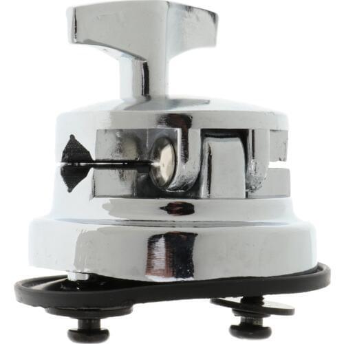 Tooyful Durable Zinc Alloy Drums Holder Base Plate Drum Tom Mount Bracket Rack Clamp Percussion Accessory