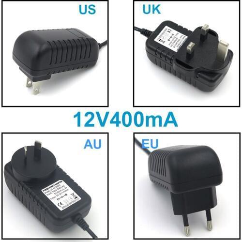 VORED 1PCS NEW 12V400mA Universal Charger Switch Power Supply Adapter Converter US/EU/UK/AU Plug for Shaver Free shipping