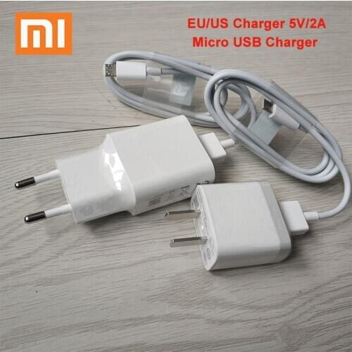 XIAOMI USB Charger 5V 2A EU/US Plug USB Power Adapter Micro USB Cable for Mi 9 8 6 SE 5X A1 mix Redmi 4X 4A 5A 5 Plus Note 4X 5a