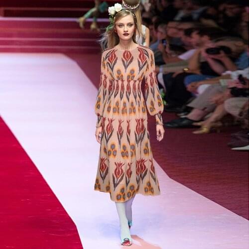 Spring 2020 summer beach Maxi print Boho Changsha Fen clothing Bohemia leisure womens wear