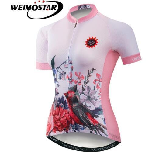Weimostar Team Cycling Jersey Women Summer Short Sleeve Bicycle Cycling Clothing Quick Dry mtb Bike Jersey Shirt Ropa Ciclismo