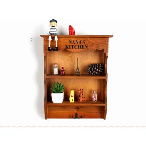 1PC Zakka vintage old grocery shelves wooden wall partition storage rack wood storage box JL 0943