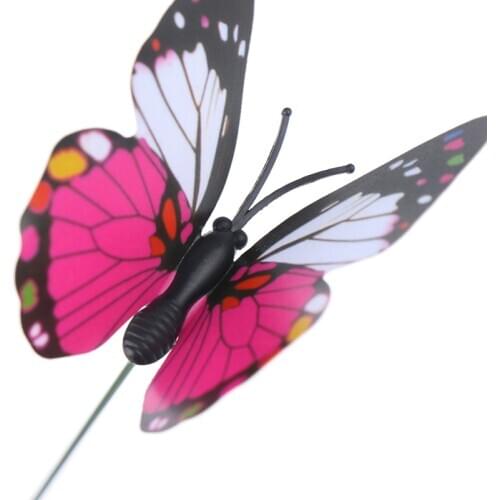 10pcs Butterflies Garden Yard Planter Colorful Butterfly Stakes Decor Outdoor Decor Flower Pots Decoration
