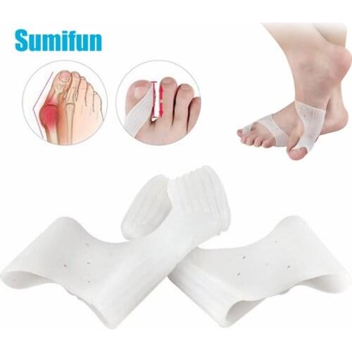 2pcs/pair Orthopedic Bunion Correction Protector Toe Separators Hallux Valgus Corrector Braces Toe Separating Silicone Thumb