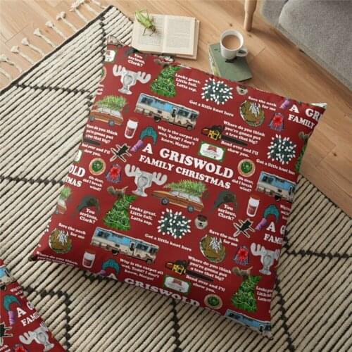 2021 Funny Backrest Christmas Vacation Collage Cushion Cover Christmas 45*45cm throw Pillow Case Cushion Decorative for home