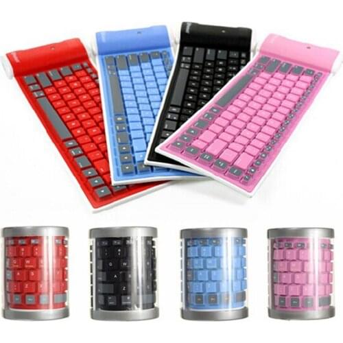 87 Keys Universal Foldable Wireless Soft Silicone Keyboard for Phone/PC/Tablet