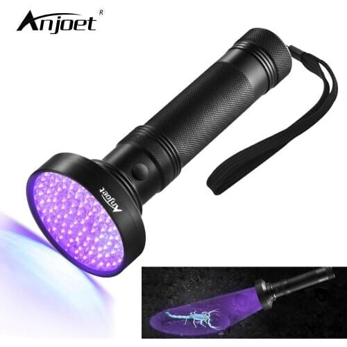 ANJOET UV Flashlight 395nm Ultraviolet Torch 100led Purple light torches For Marker Checker Detection