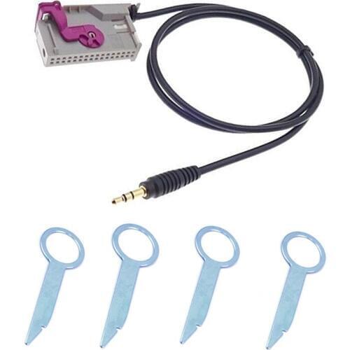 Biurlink RNSE AUX Adapter Music MP3 Aux-IN Audio Cable For Audi A3 A4 A6 A8 TT R8 RNS-E 32Pin