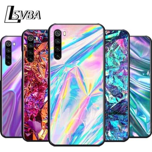 Glitter Iridescent Color for OPPO Reno 2 Z 2Z 2F 3 4 4Z 4F 4SE 5 Pro 4G 5G ACE 10X ZOOM F7 A5 A9 2020 Soft Black Phone Case