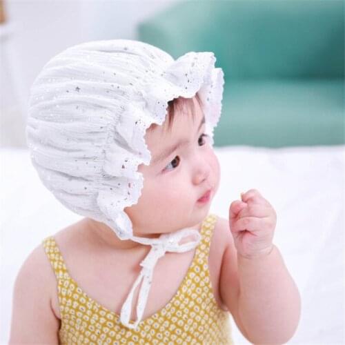Baby Cotton Bonnet Toddler Girls Lovely Beanie Infant Caps Newborn Granny Hat Milk Maid Cap Photo Props
