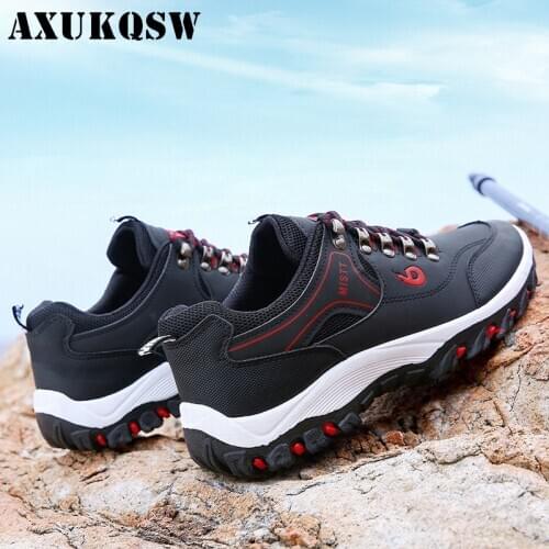 Men Waterproof Hiking Shoes 2021 Outdoor Casual Sneakers Breathable Lightweight Shoes For men Flats Size 44 Walking Sneakers