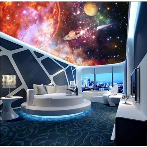 Custom photo 3d ceiling murals wallpaper Color galaxy star nebula background home decor living room wallpaper for walls 3 d