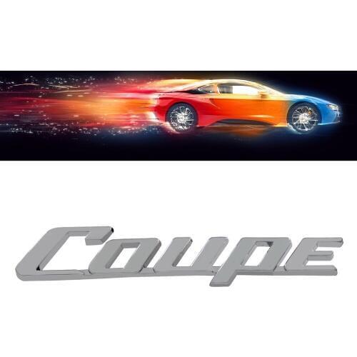 Chrome COUPE for Fender Trunk lid Tailgate Emblem Decal Badge Sticker