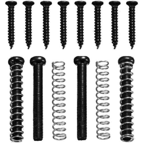 Humbucker Pickup Screws Springs Kit Ring Surround Mounting Guitar Parts Black R66E