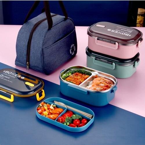 Large Capacity Double Layer Stainless Steel Lunch Box Leak-Proof Bento Box Dinnerware Set Microwave Adult Student Food Container