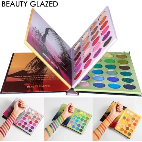 BEAUTY GLAZED New Color Shades 72 Color Pressed Powder Eyeshadow Palette Makeup Shimmer Glitter Pallete
