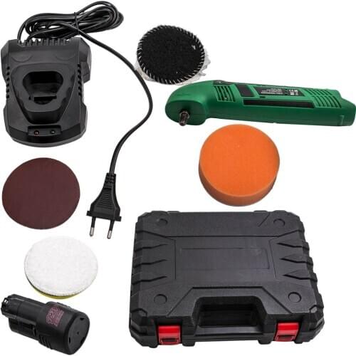 1.3AH 12 V Battery MINI polisher machine with 80 mm Plates case box Household