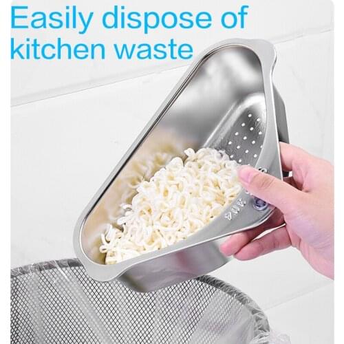 Multifunctional Corner Sink Drain Rack Shelf Suction Cup Sink Drain Basket Bowl Sponge Holder Kitchen Bathroom Storage Organizer