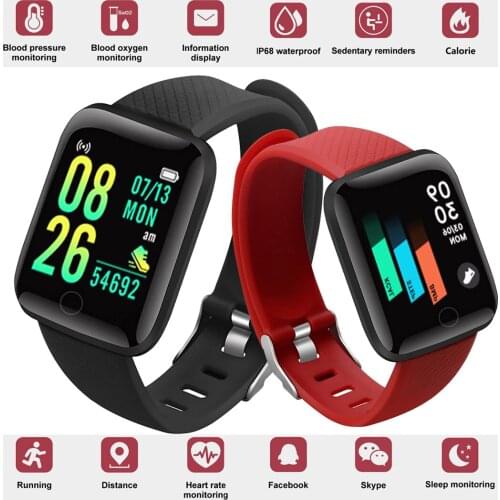 Fashion Mens Women Smartband Watch Bluetooth Clock Heart Rate Blood Pressure Monitoring Tracker Fitness Wristband