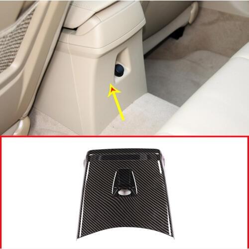 Carbon Fiber Pine Wood Grain and Back Wood Grain For BMW X1 E84 2010-2015 ABS Car Rear Row Air Vent Panel Cover Trim Accessories