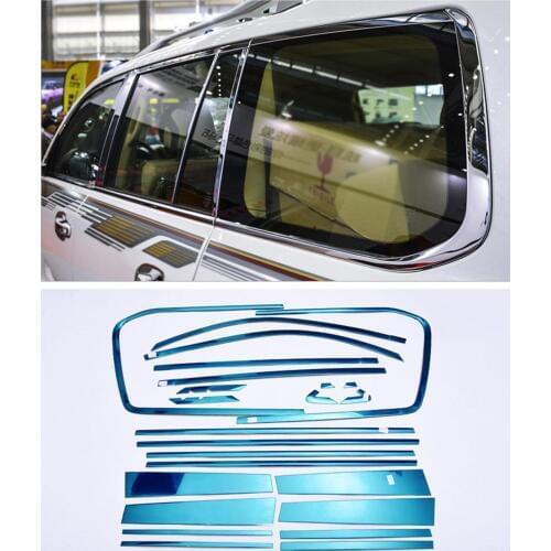 Stainless steel Exterior Window Sill Lid Trims for toyota land cruiser LC200 2008-2011-2012 2014 2015 2016 2017 2018 Car Styling