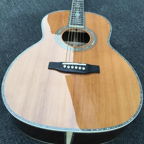 Real abalone 000 classical acoustic guitar 000-45 acoustic electric guitar 39" solid cedar top OOO 45 body acoustic guitar