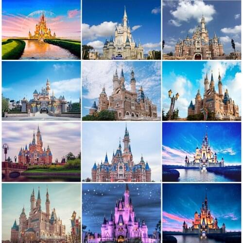 NEW Diamond Painting Cartoon Architecture Castle Scenery Mosaic Picture Diamond Cross Stitch Cartoon Childrens handmade Gifts