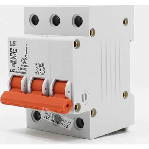 Original authentic LG (LS) Miniature circuit breaker air switch BKN 3P D6 10 16 25 40 63 D type