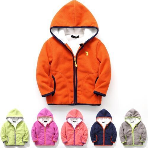 Baby boy coat winter 2018 girls coats and jackets little boys hooded jacket warm fleece kids outerwear for children girl clothes
