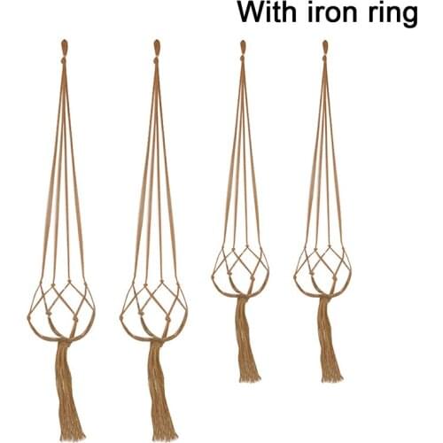 Hanging Plant Handmade Macrame Plant Hanger Flower Pot Planter Hanger Wall Decor Courtyard Garden Hanging Planter Hanging Basket