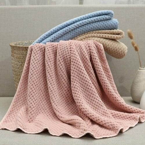 Pink Adult Beach Towel Microfiber Fabric 70x140cm Towels Jacquard Dobby Spinning Home Soft Absorbent Bath Towel