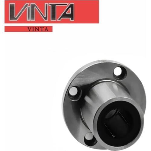 Intermediate circular flange bearing 1pcs/lot LMFC/LMFM/8 1012 16 20 25 30 40LUU Linear bearings guide pulley rolamentos CNC