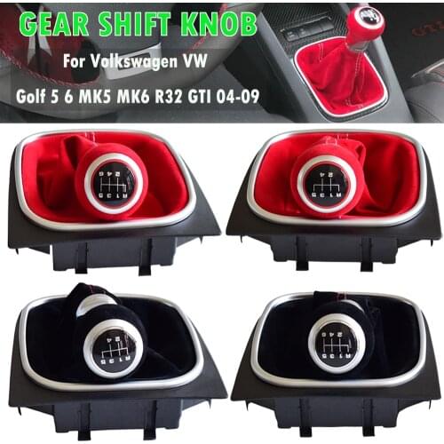 For Golf 5 6 MK5 MK6 R32 GTI 04-09 Gear Shift Knob Shifter Head Levers Accessories 5/6 Speed