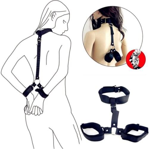 Sex Toys Erotic Bdsm Bondage Sex Toys For Woman Couples Lingerie Handcuffs Ankle Cuffs Collar Open Leg Rope Exotic Accessories