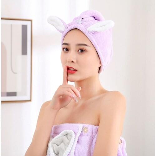 Shower Cap Breathability Microfiber Hair Turban Quickly Towel Drying Towel Hats For Women Sauna Bathroom Accessories