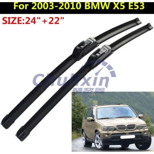 Wiper blades for 2003-2010 BMW X5 E53 24"+22" fit standard J hook wiper arms only 2pcs/lot