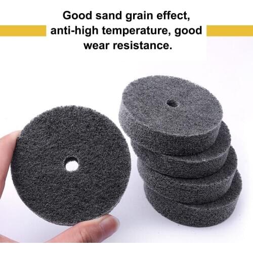 1Pcs 75mm Outer Diameter Gray Fiber Grinding Wheel For Buffing Grinding Metal Ceramic Marble Rotary Polishing Tool