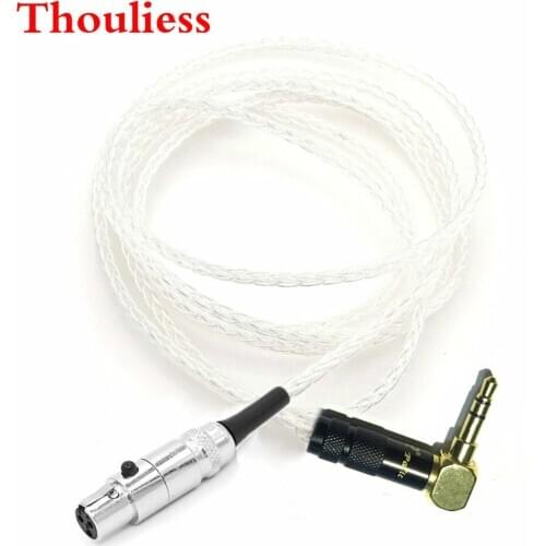 Thouliess DIY HIFI 8 Cores 7N OCC Silver Plated Earphone Upgraded Cable Wire for K240 K242 K271 K272 K702 Q701 Headphones