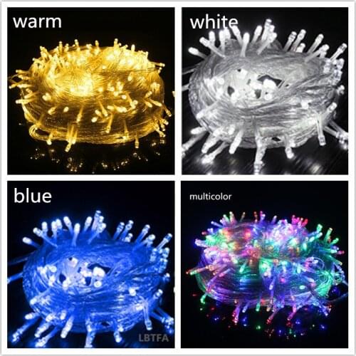 Street garland Christmas Lights for Outdoor 10M -100M Led String Fairy Light 8 Modes for Christmas Decoration New Years Decor