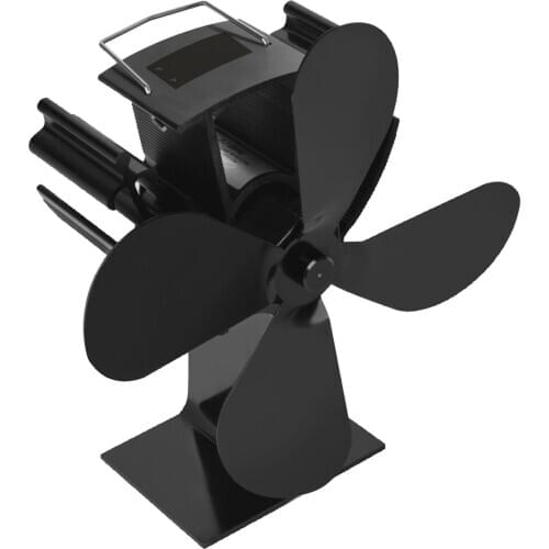 Heat Powered Stove Fan Blower Fireplace Fans for Log Burner Fans 4 Blade Fire Stove Fans for Wood Burning Stove Fans