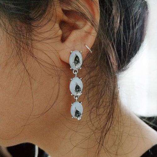 Vintage Bohemia Style Crystal Dangle Drop Earrings Women Retro Long Tassel Earrings Women Wedding Jewelry Party Gifts