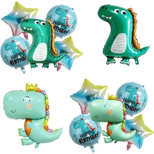 Dinosaur Party Decorations Foil Balloons Aluminum Supplies Jungle Birthday Favors Kids Bridal Baby Shower Graduation Weddings