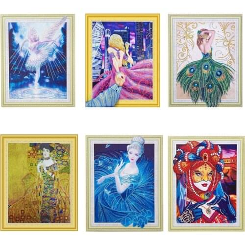 High Quality Special Shaped Diamond Painting Cross stitch Diamond Embroidery Portrai Picture Of Rhinestones Home Decor 40x50cm