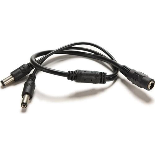 1 Female to 2 Male DC 12V Power Supply Plug Connector Cable Y Splitter Adapter Cord For CCTV Security Camera LED Strip