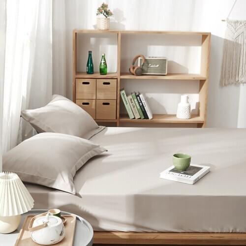 1 pc 100% polyester solid bed mattress set with four corners and elastic band Fitted sheets Bed Cover hot sale Dropshipping