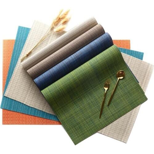 10pcs/lot Kitchen Tools Placemats Rectangle Table Mat 45*30cm PVC Coaster Placemat for Dining Table N