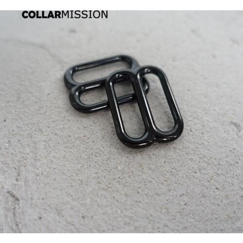 10pcs/lot High quality black plated metal buckle adjuster slider for dIY dog collar 20mm sewing Webbing handbag backpack BZK20H