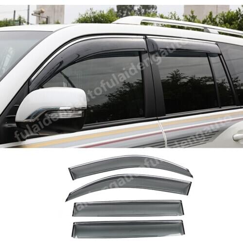4PCS For Toyota Land Cruiser 2008-2020 Car Window Visor Vent Sun Shade Rain Guard Door Visor Car Styling Accessories