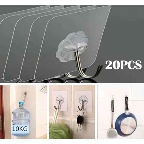5/10/20Pcs Strong Self Adhesive Wall Hangers Hooks Suction Heavy Load Rack Cup Sucker for Kitchen Bathroom